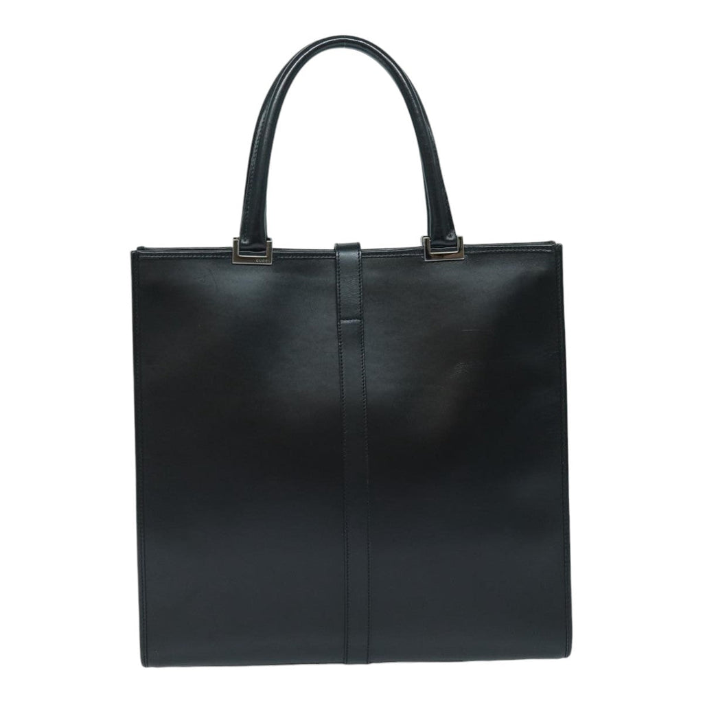 GUCCI Jackie Tote Bag Leather Black Silver 002 1064 3444 ep5206