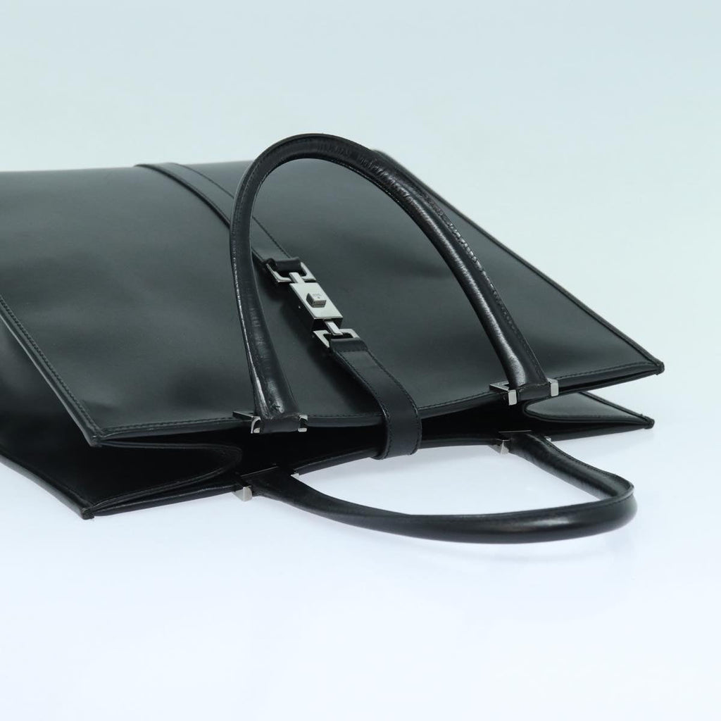 GUCCI Jackie Tote Bag Leather Black Silver 002 1064 3444 ep5206