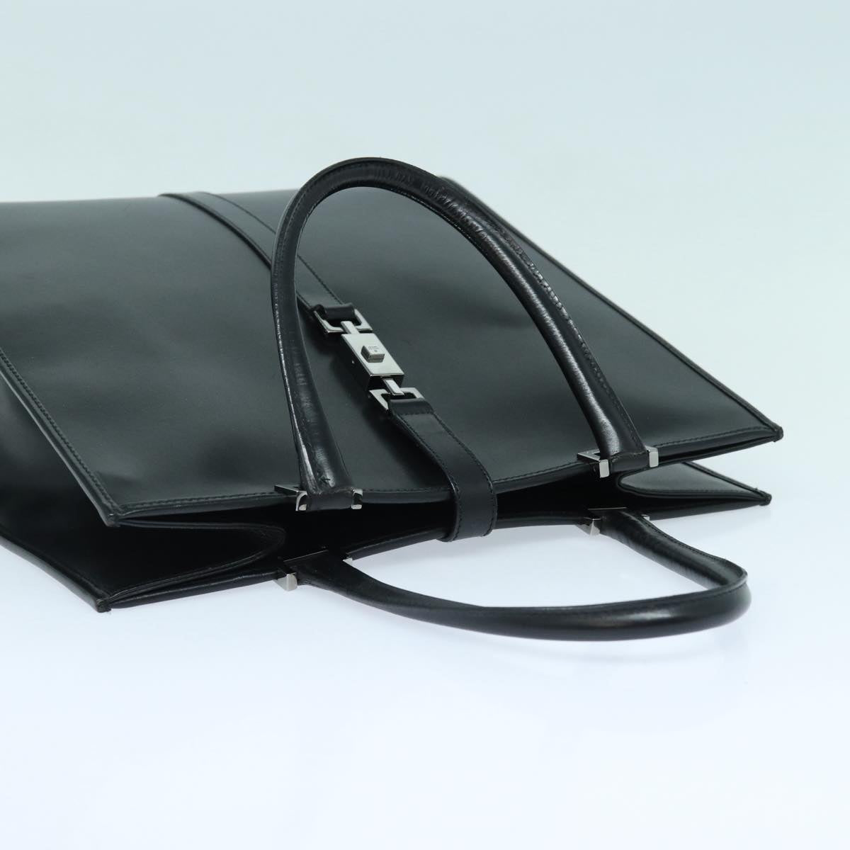 GUCCI Jackie Tote Bag Leather Black Silver 002 1064 3444 ep5206