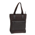 GUCCI GG Canvas Tote Bag Outlet Brown Silver 180450 ep5218