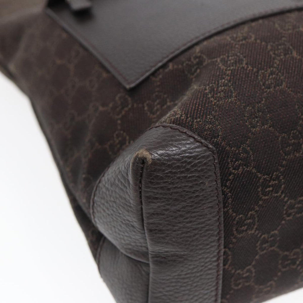 GUCCI GG Canvas Tote Bag Outlet Brown Silver 180450 ep5218