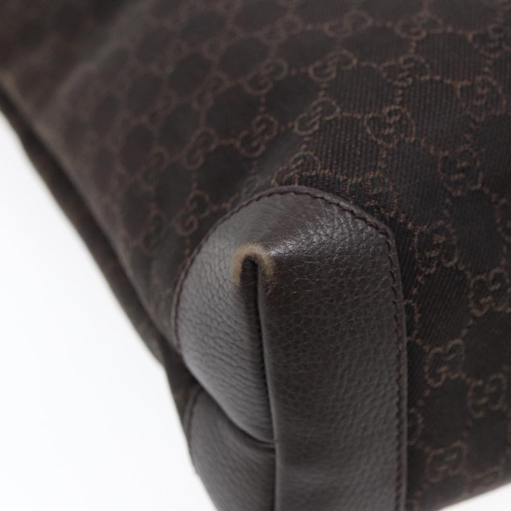 GUCCI GG Canvas Tote Bag Outlet Brown Silver 180450 ep5218
