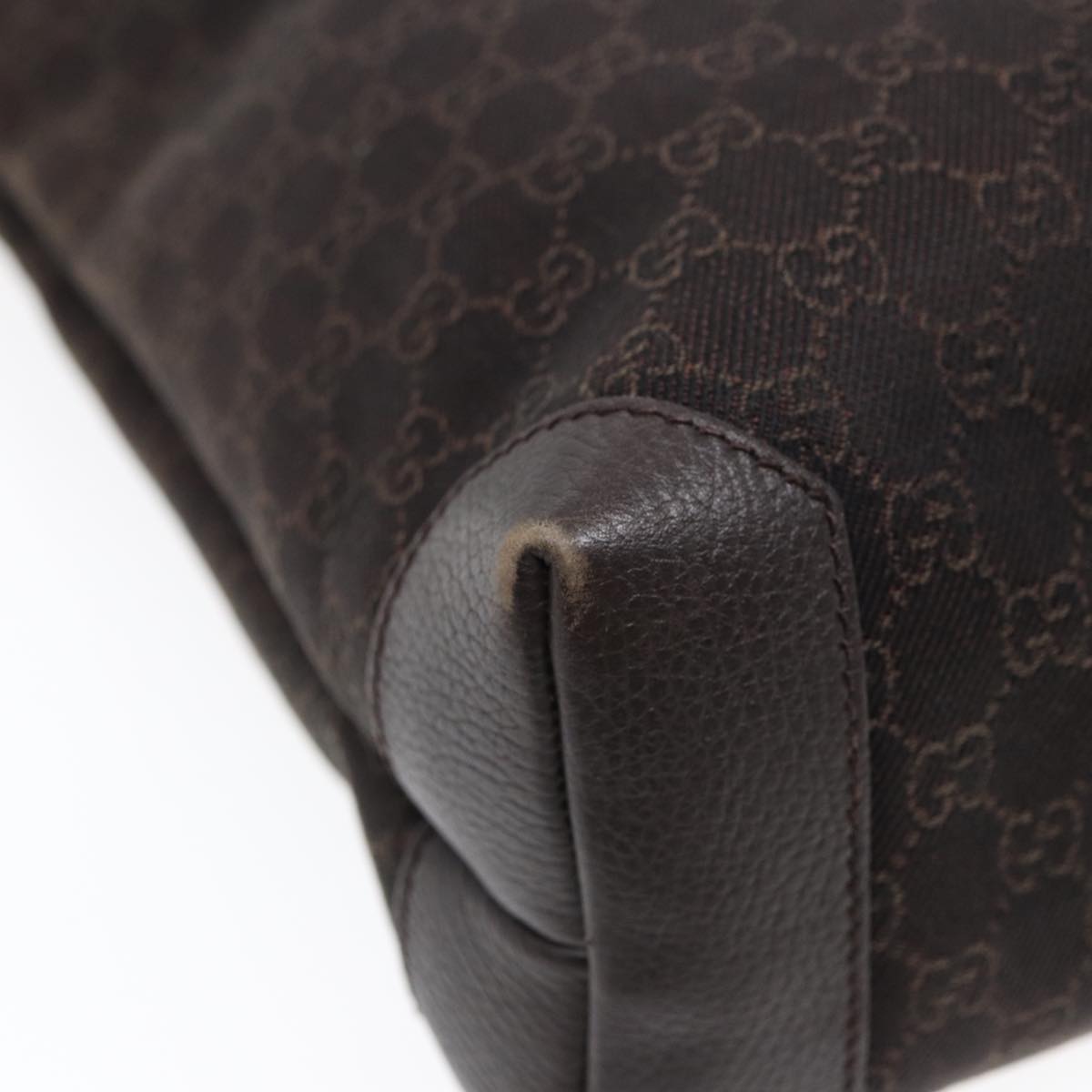 GUCCI GG Canvas Tote Bag Outlet Brown Silver 180450 ep5218