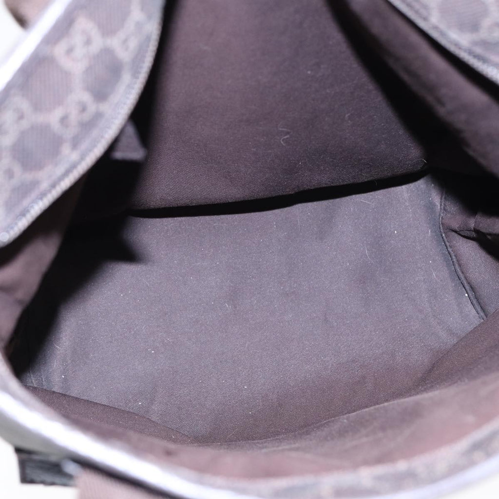 GUCCI GG Canvas Tote Bag Outlet Brown Silver 180450 ep5218