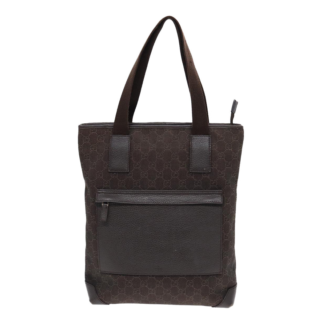 GUCCI GG Canvas Tote Bag Outlet Brown Silver 180450 ep5218