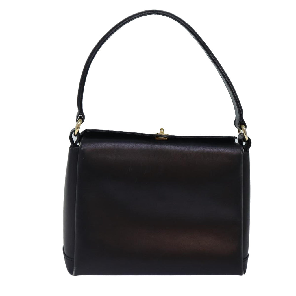 GUCCI Hand Bag Leather Black Gold ep5219