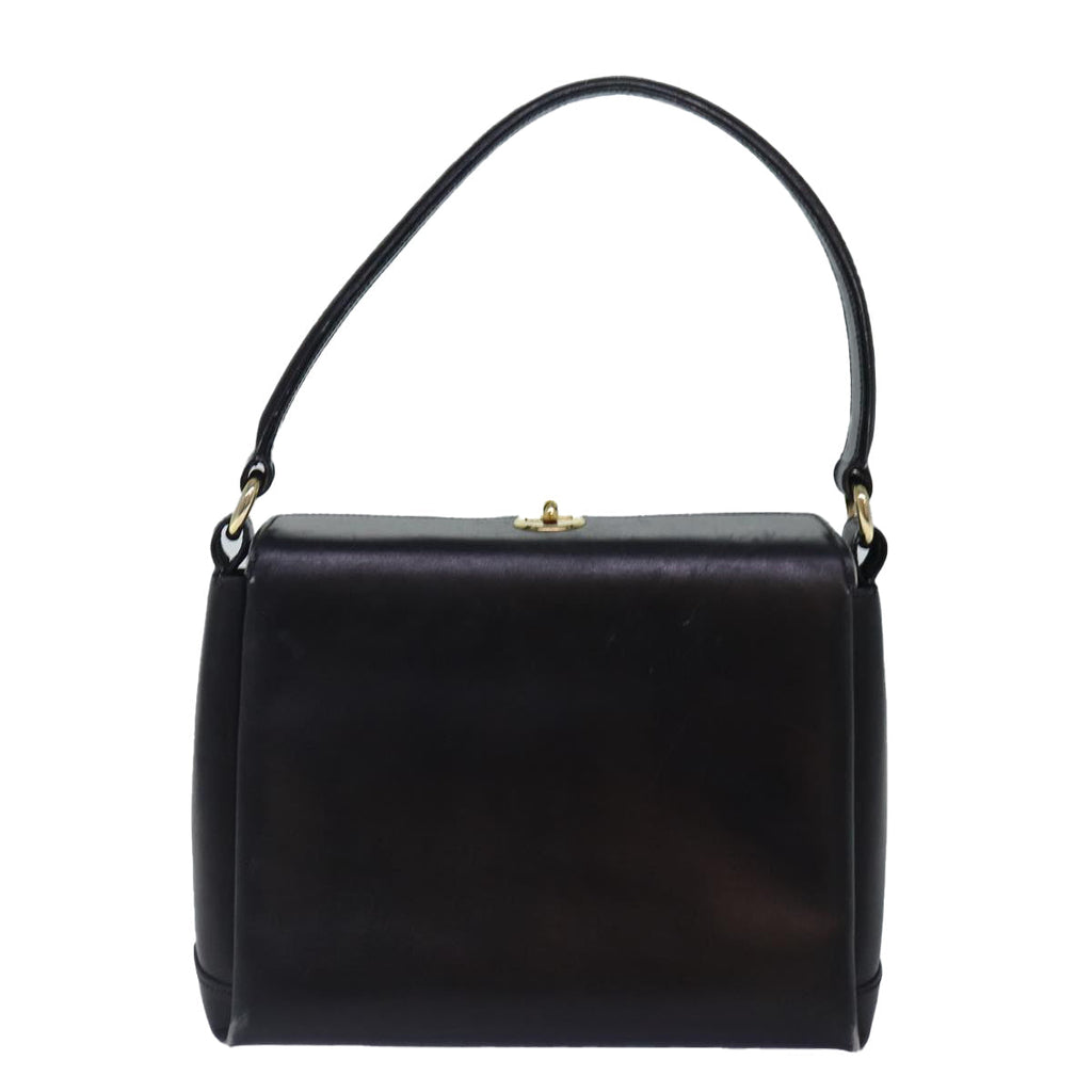 GUCCI Hand Bag Leather Black Gold ep5219