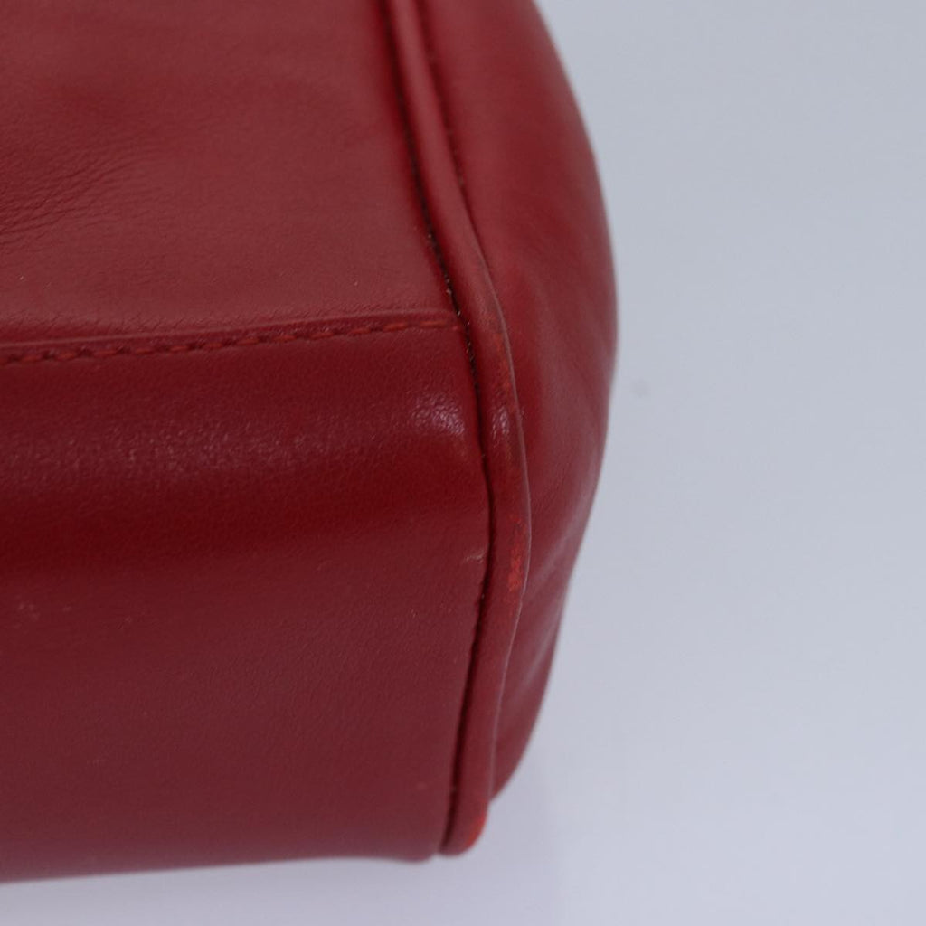 GUCCI Bamboo Hand Bag Leather 2way Red Gold 007 1793 0238 ep5221