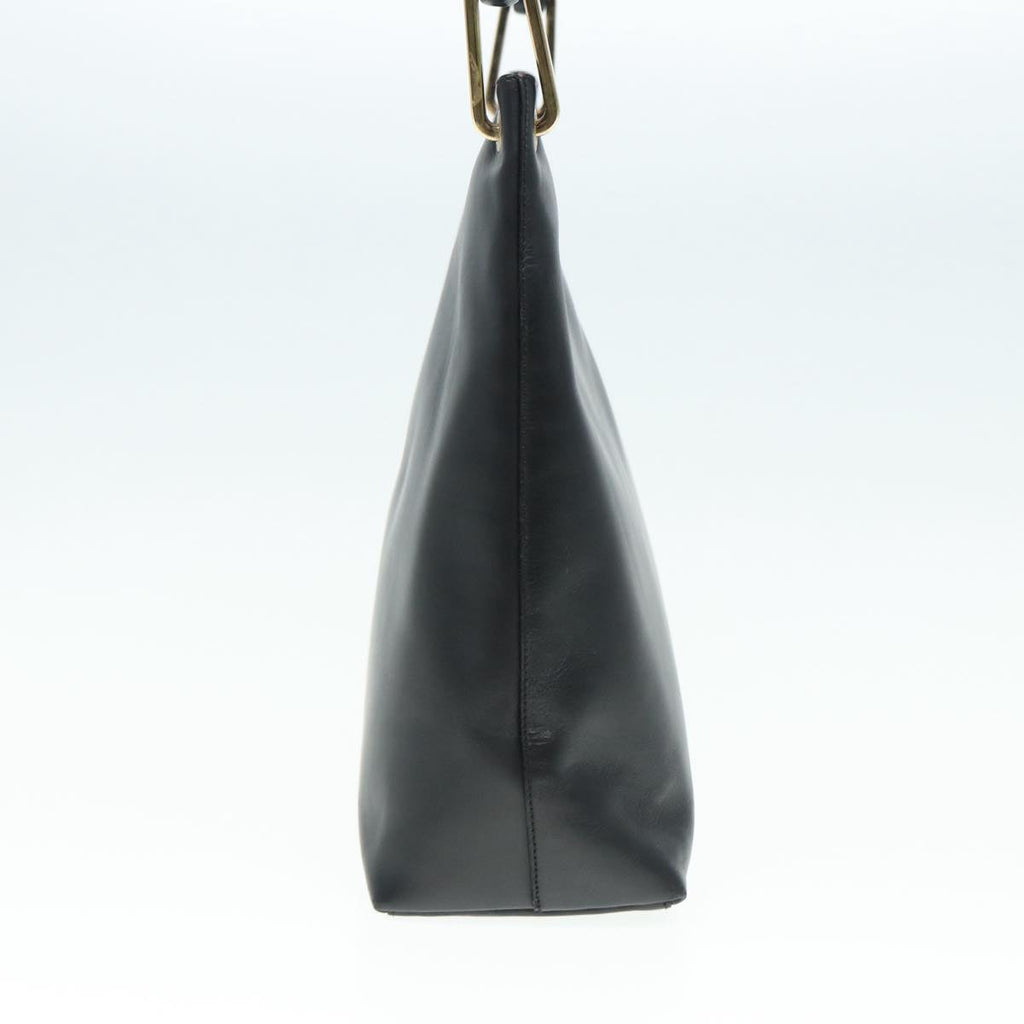 GUCCI Bamboo Shoulder Bag Leather Black Gold 001 3007 ep5224
