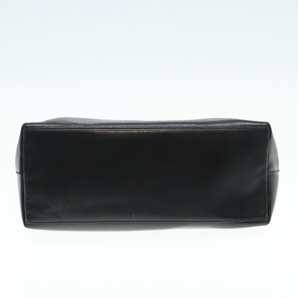 GUCCI Bamboo Shoulder Bag Leather Black Gold 001 3007 ep5224