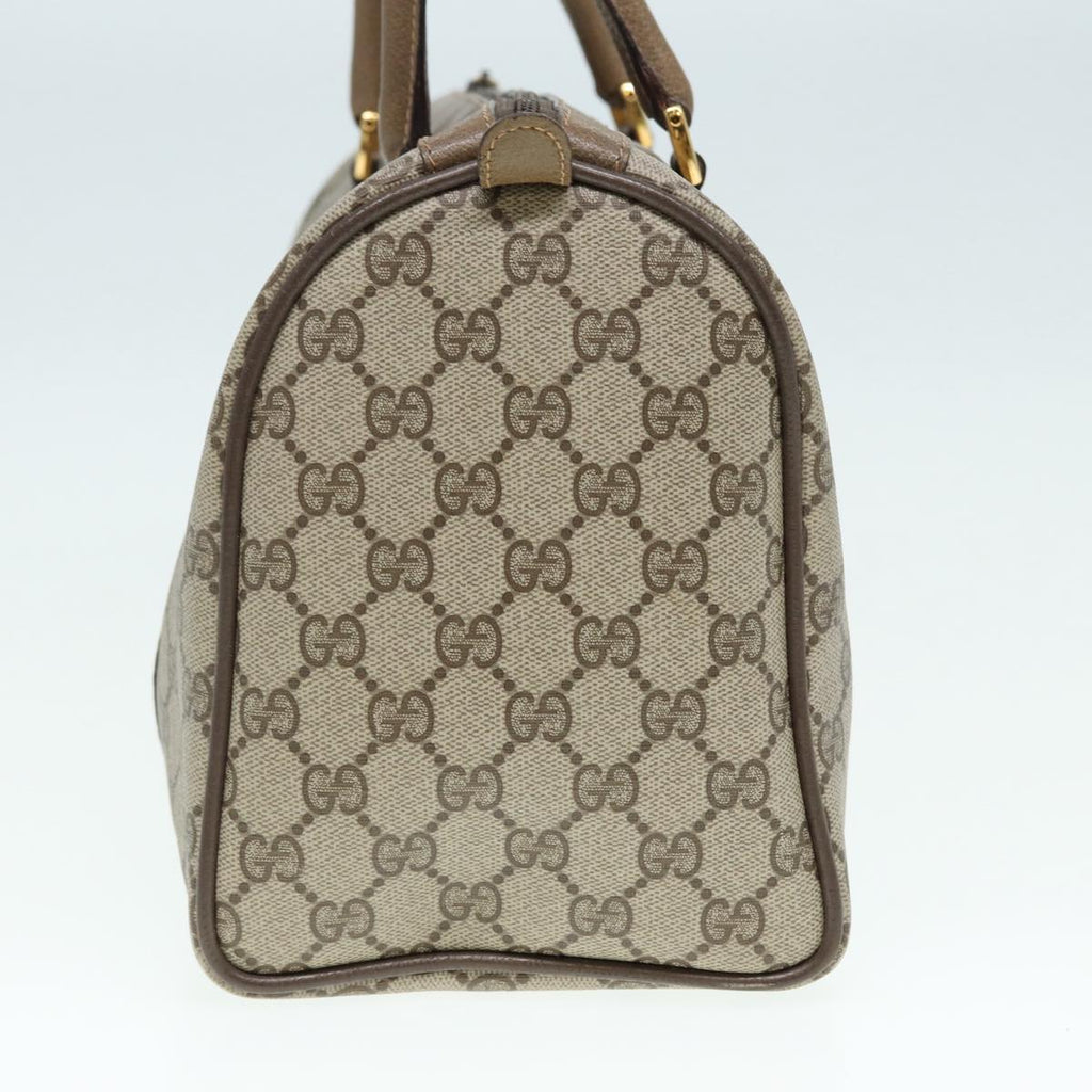 GUCCI GG Supreme Web Sherry Line Boston Bag PVC Beige Gold 40 02 007 ep5225