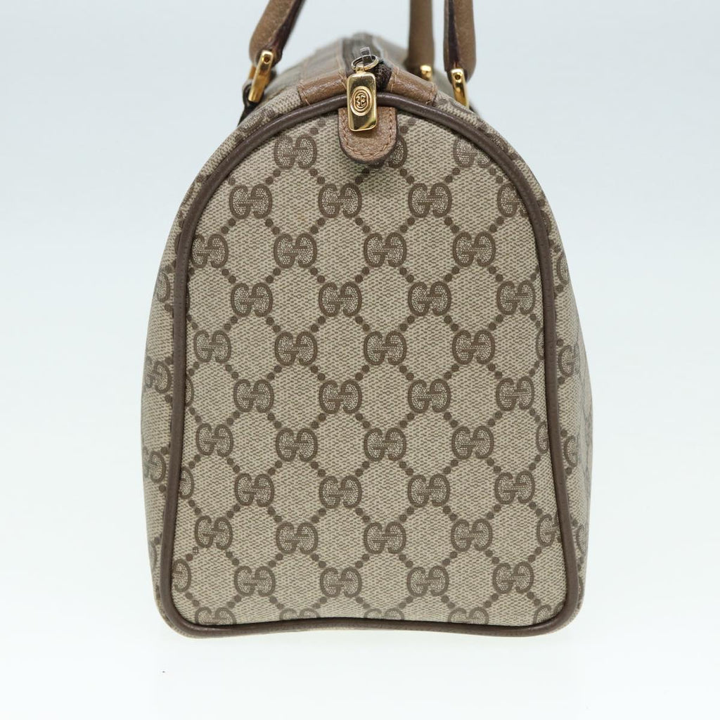 GUCCI GG Supreme Web Sherry Line Boston Bag PVC Beige Gold 40 02 007 ep5225