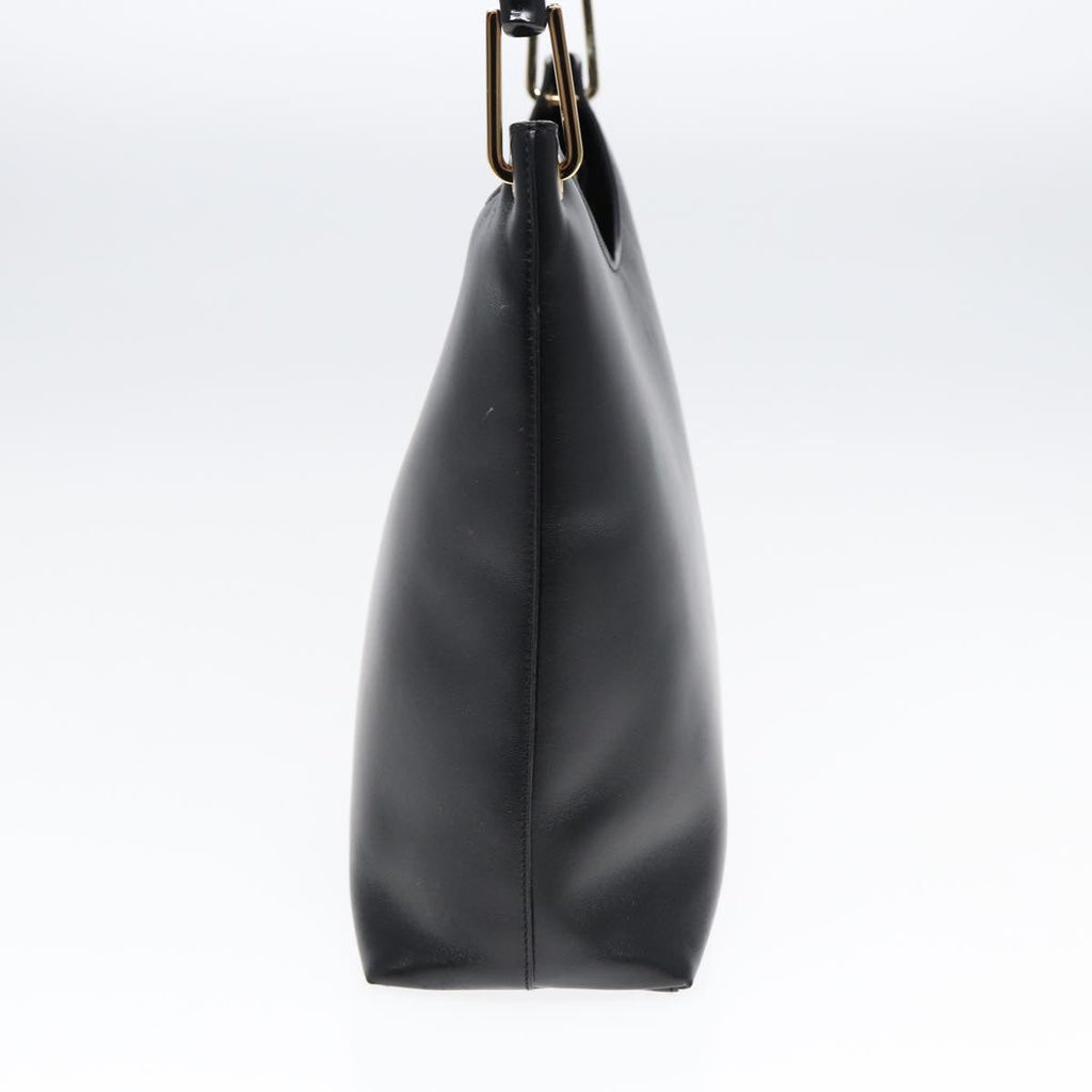 GUCCI Bamboo Hand Bag Leather Black Gold 001 3007 ep5226