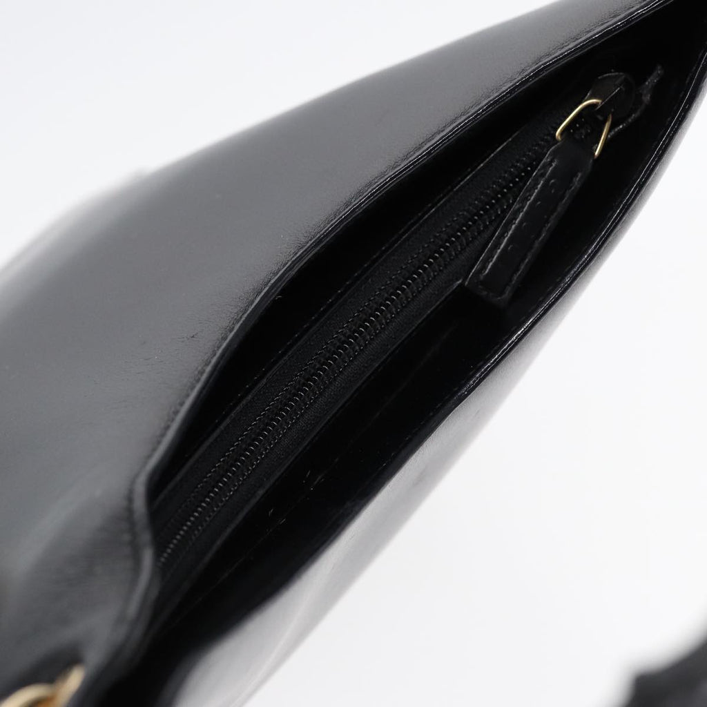 GUCCI Bamboo Hand Bag Leather Black Gold 001 3007 ep5226