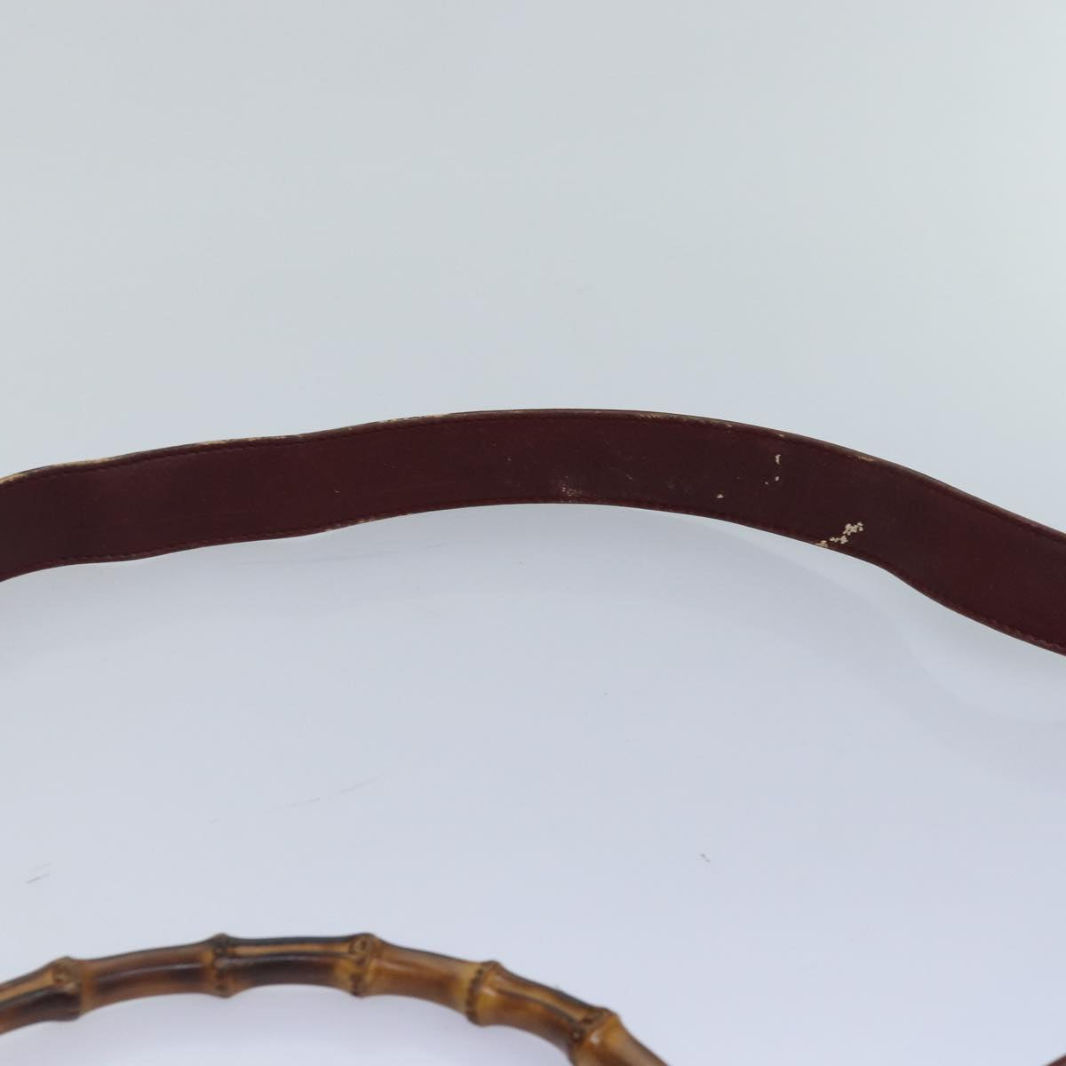 GUCCI Bamboo Hand Bag Leather 2way Wine Red Gold 001 1638 2615 ep5227