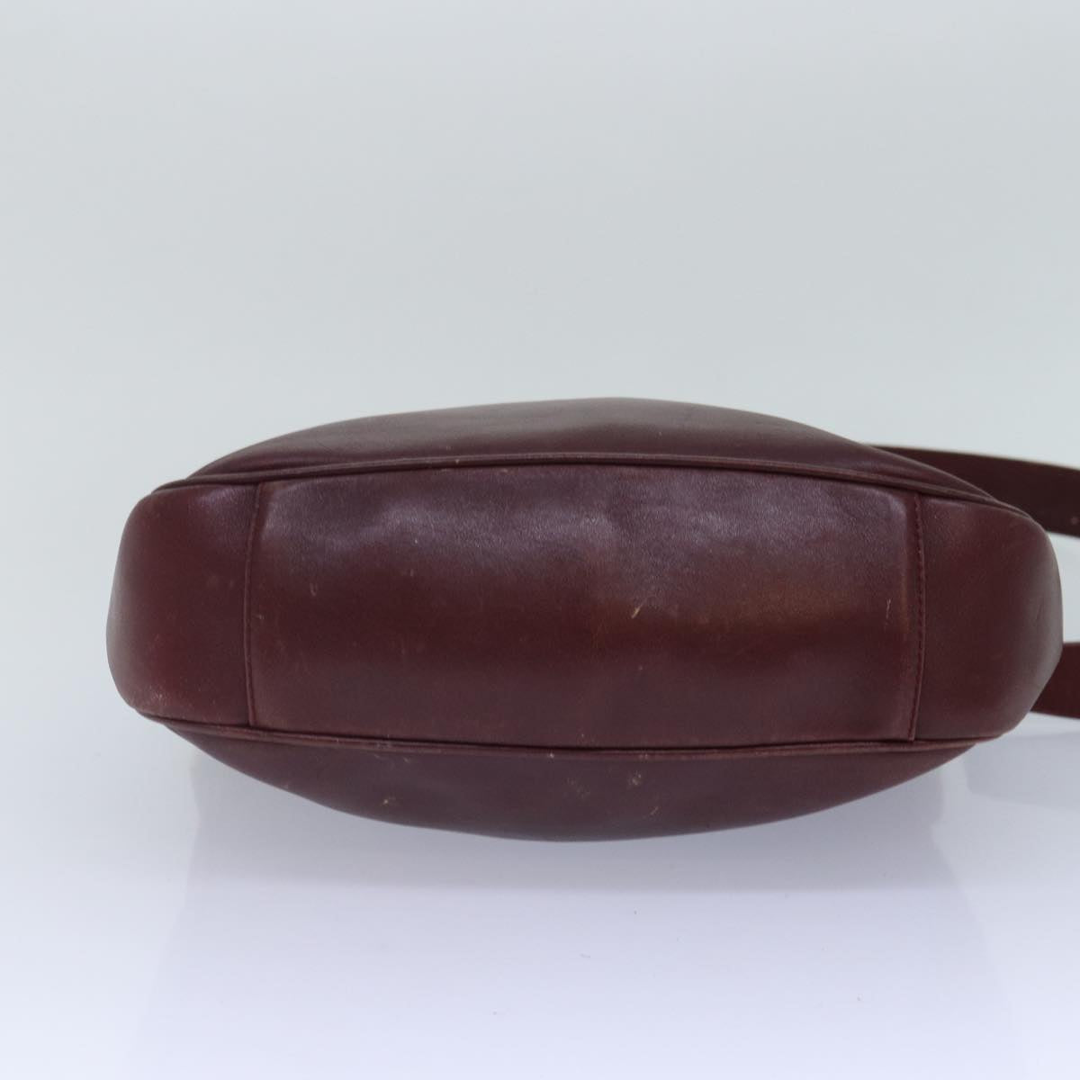 GUCCI Bamboo Hand Bag Leather 2way Wine Red Gold 001 1638 2615 ep5227