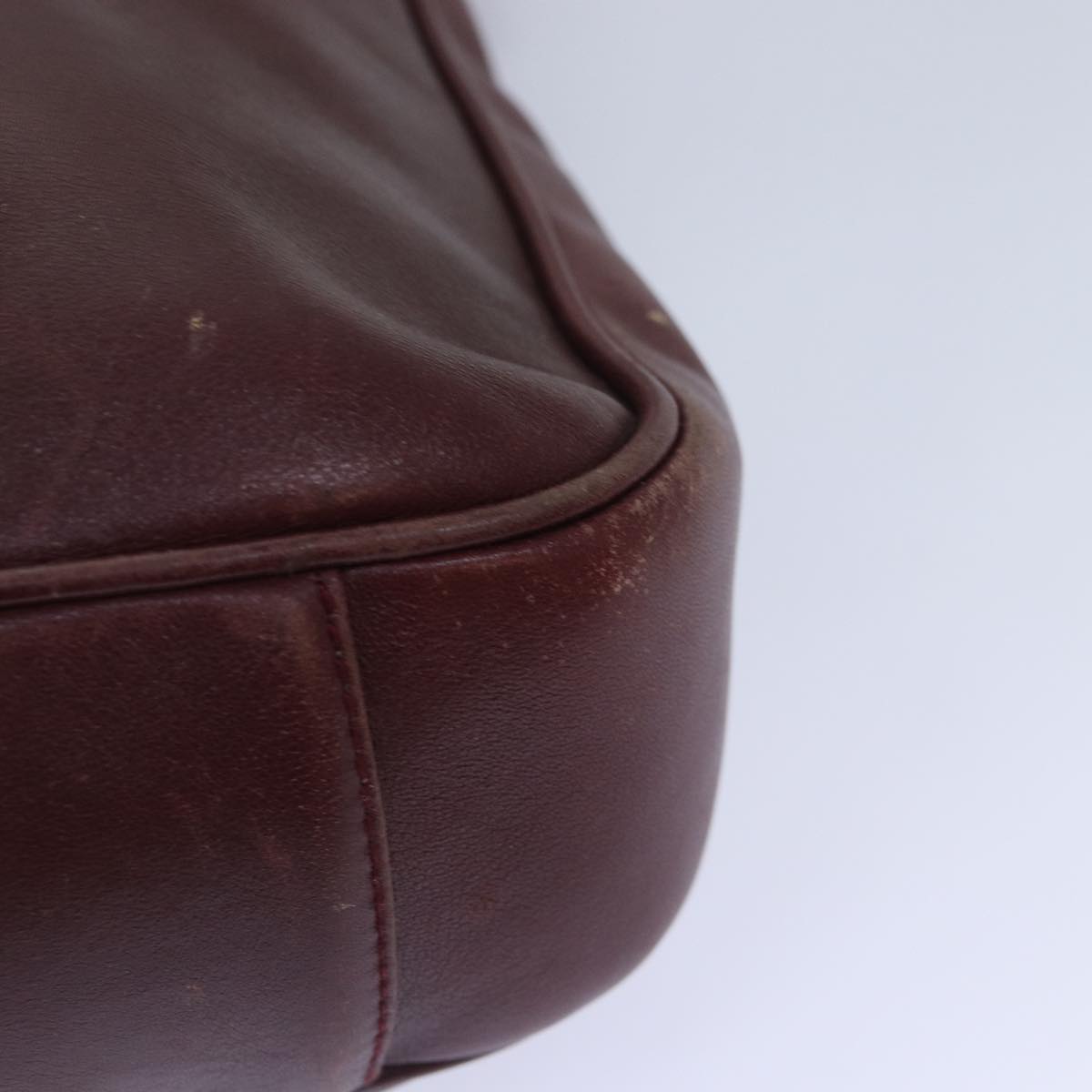 GUCCI Bamboo Hand Bag Leather 2way Wine Red Gold 001 1638 2615 ep5227