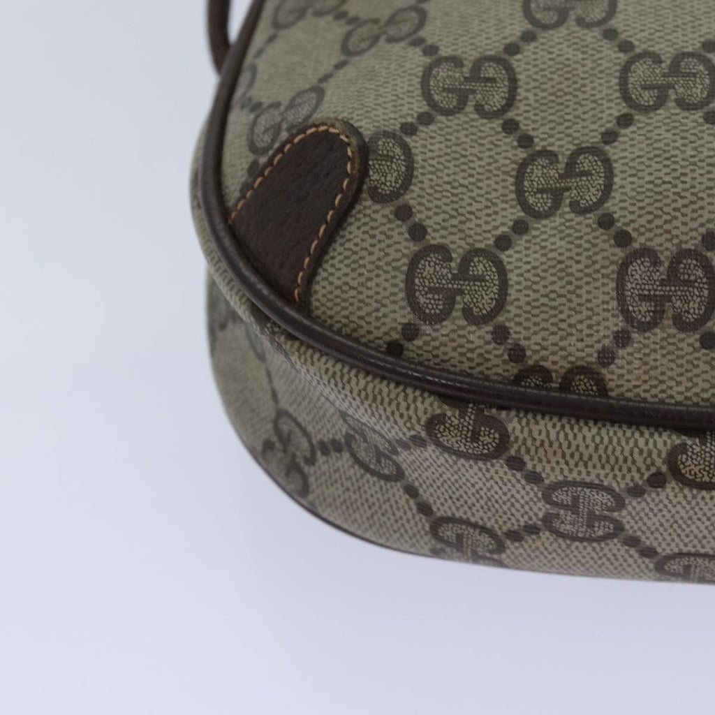 GUCCI GG Supreme Web Sherry Line Shoulder Bag PVC Beige 156 02 066 ep5229