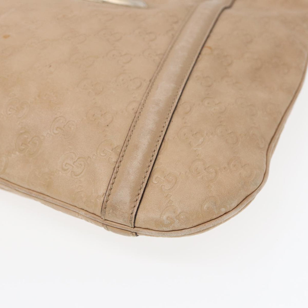 GUCCI GG Canvas Guccissima Interlocking Shoulder Bag Beige 162740 ep5234