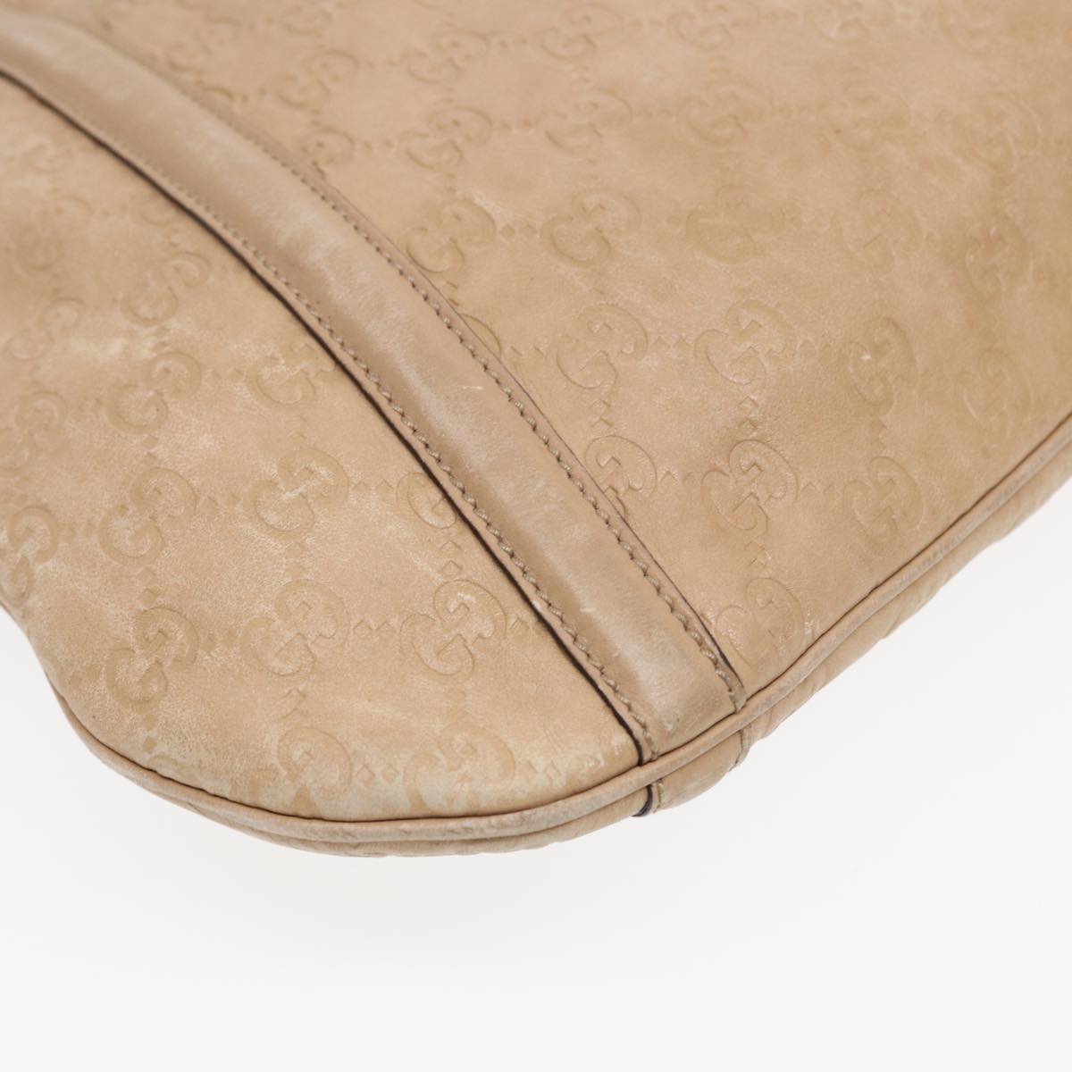 GUCCI GG Canvas Guccissima Interlocking Shoulder Bag Beige 162740 ep5234