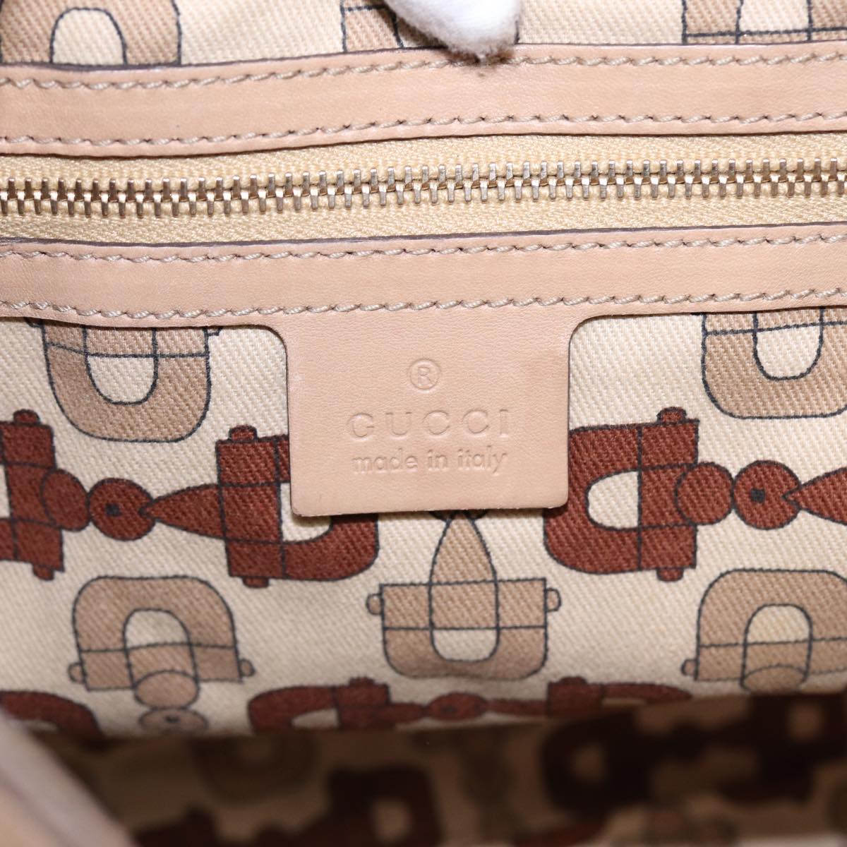 GUCCI GG Canvas Guccissima Interlocking Shoulder Bag Beige 162740 ep5234