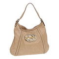 GUCCI GG Canvas Guccissima Interlocking Shoulder Bag Beige 162740 ep5234