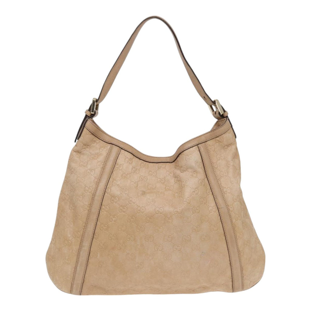 GUCCI GG Canvas Guccissima Interlocking Shoulder Bag Beige 162740 ep5234