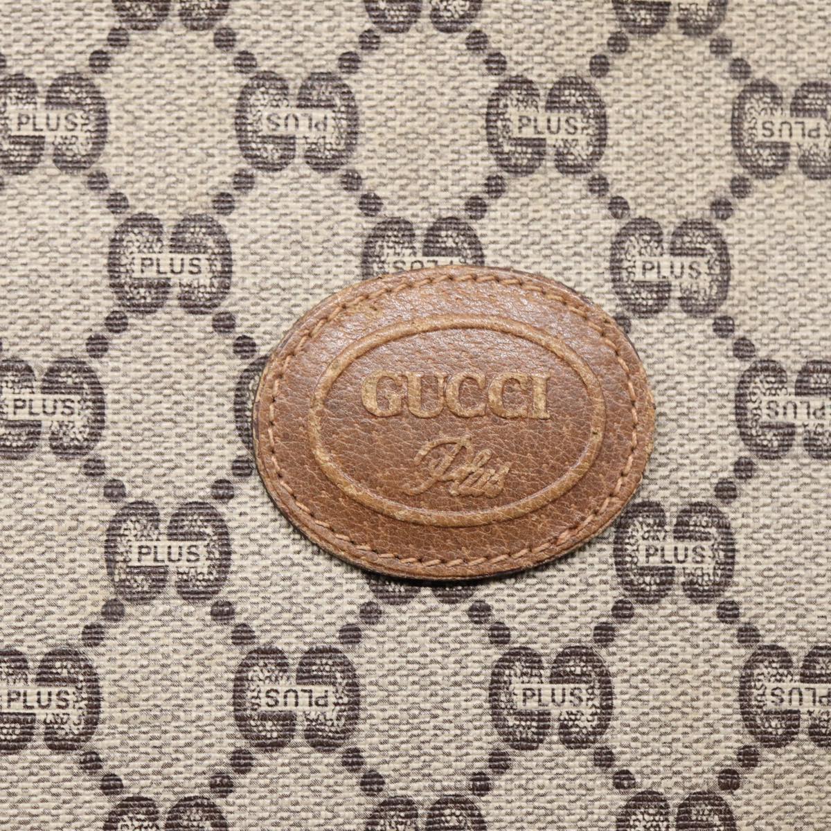 GUCCI GG Plus Supreme Clutch Bag PVC Beige ep5235