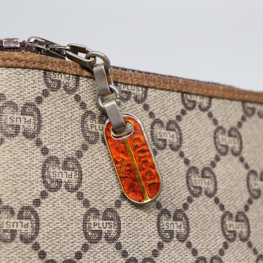 GUCCI GG Plus Supreme Clutch Bag PVC Beige ep5235