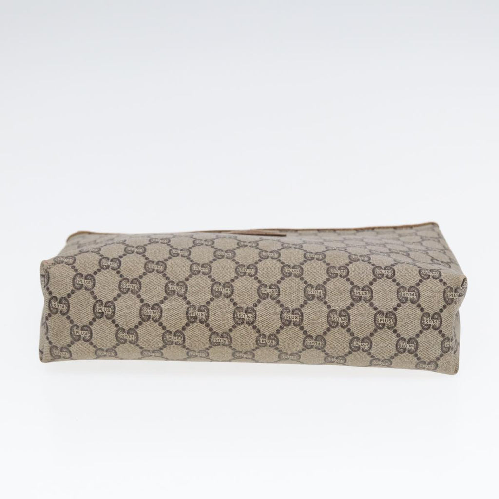 GUCCI GG Plus Supreme Clutch Bag PVC Beige ep5235