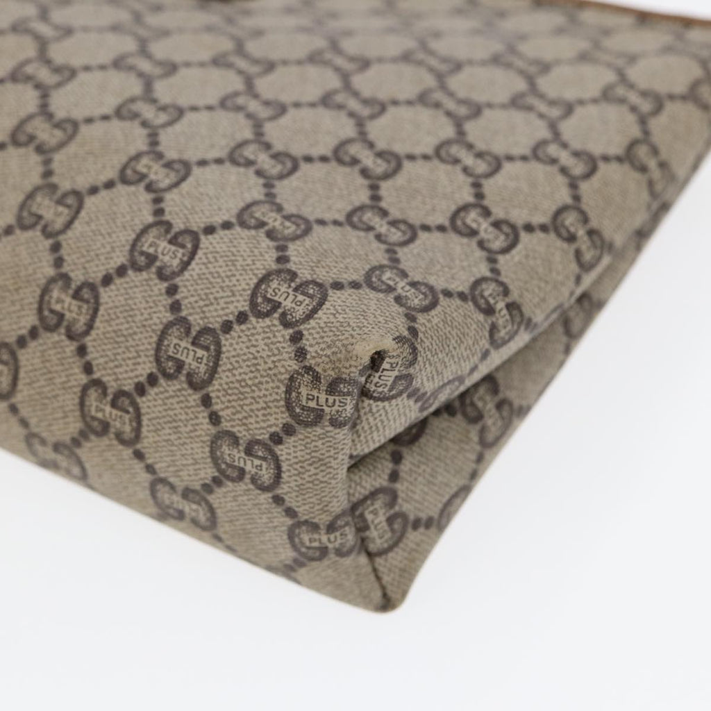 GUCCI GG Plus Supreme Clutch Bag PVC Beige ep5235
