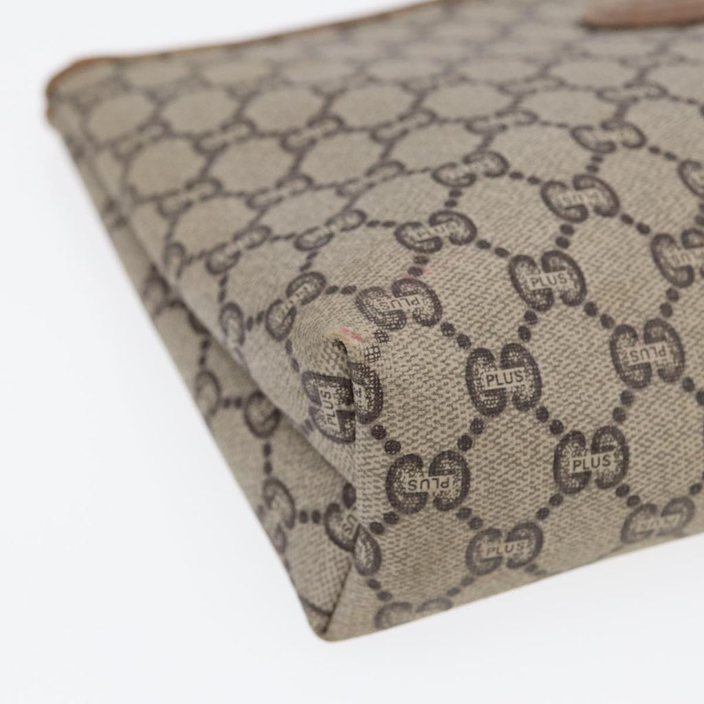 GUCCI GG Plus Supreme Clutch Bag PVC Beige ep5235