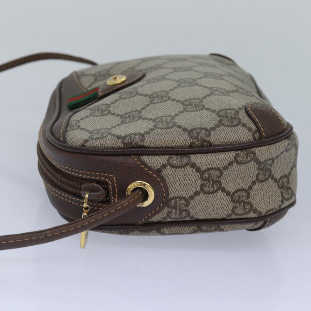 GUCCI GG Supreme Web Sherry Line Shoulder Bag Beige 001 904 2066 ep5238