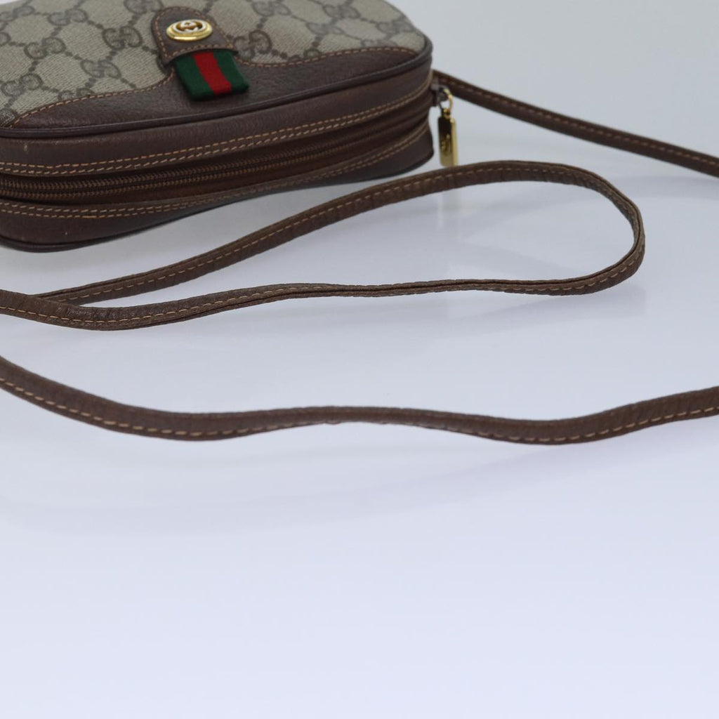 GUCCI GG Supreme Web Sherry Line Shoulder Bag Beige 001 904 2066 ep5238