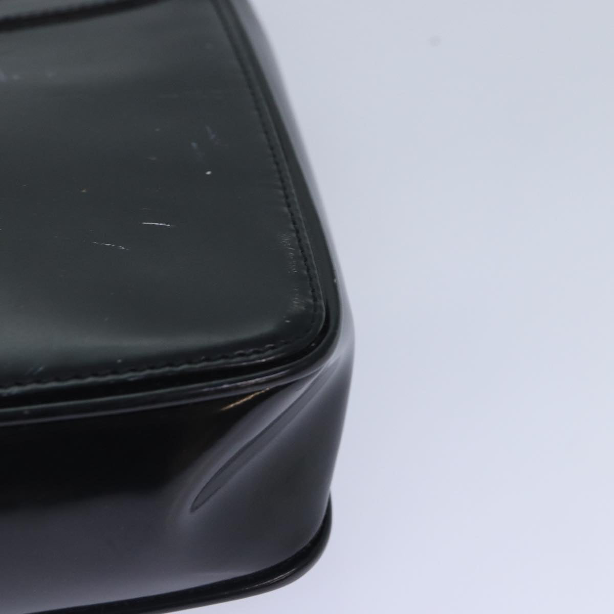 GUCCI Shoulder Bag Enamel Black Silver 002 1132 ep5243