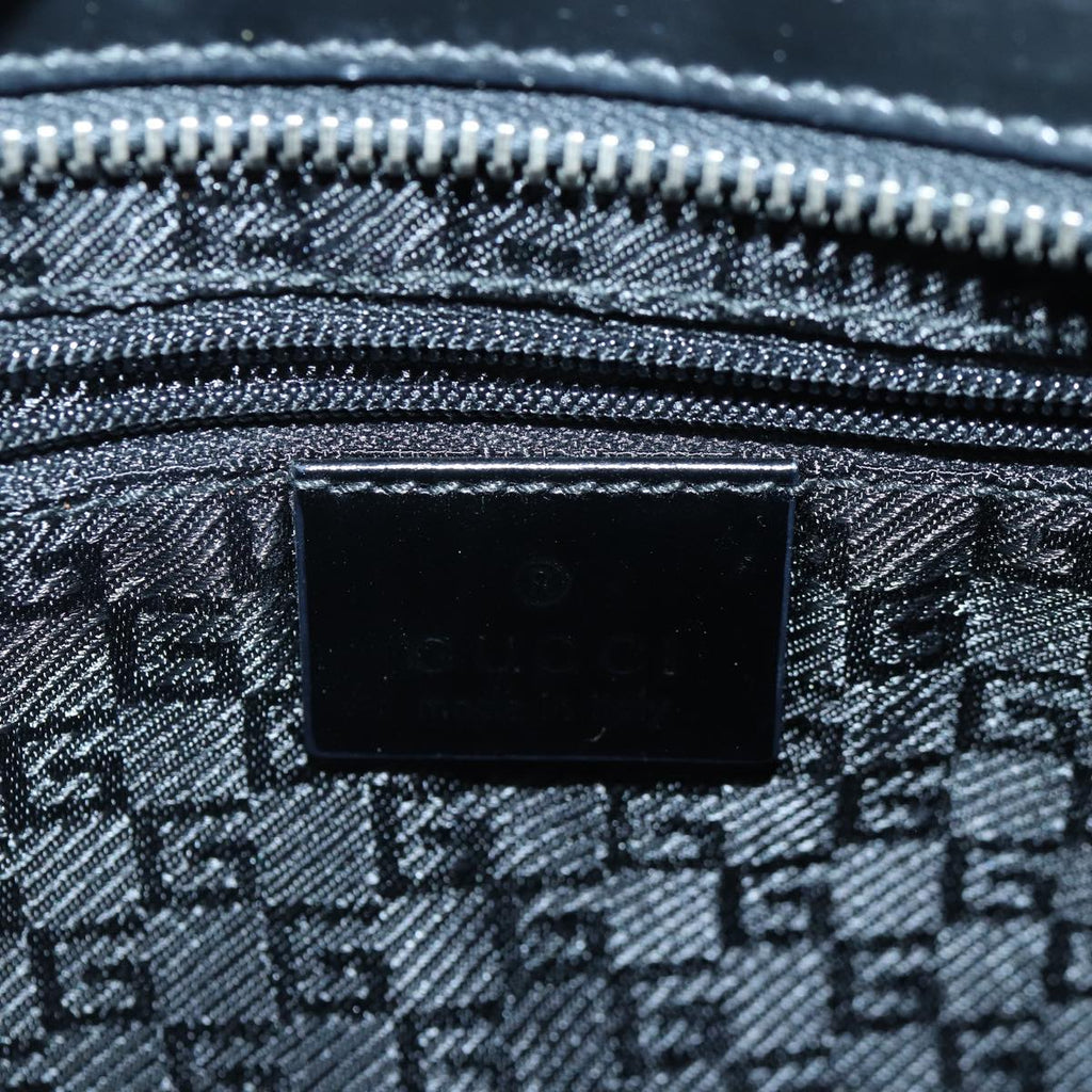 GUCCI Shoulder Bag Enamel Black Silver 002 1132 ep5243
