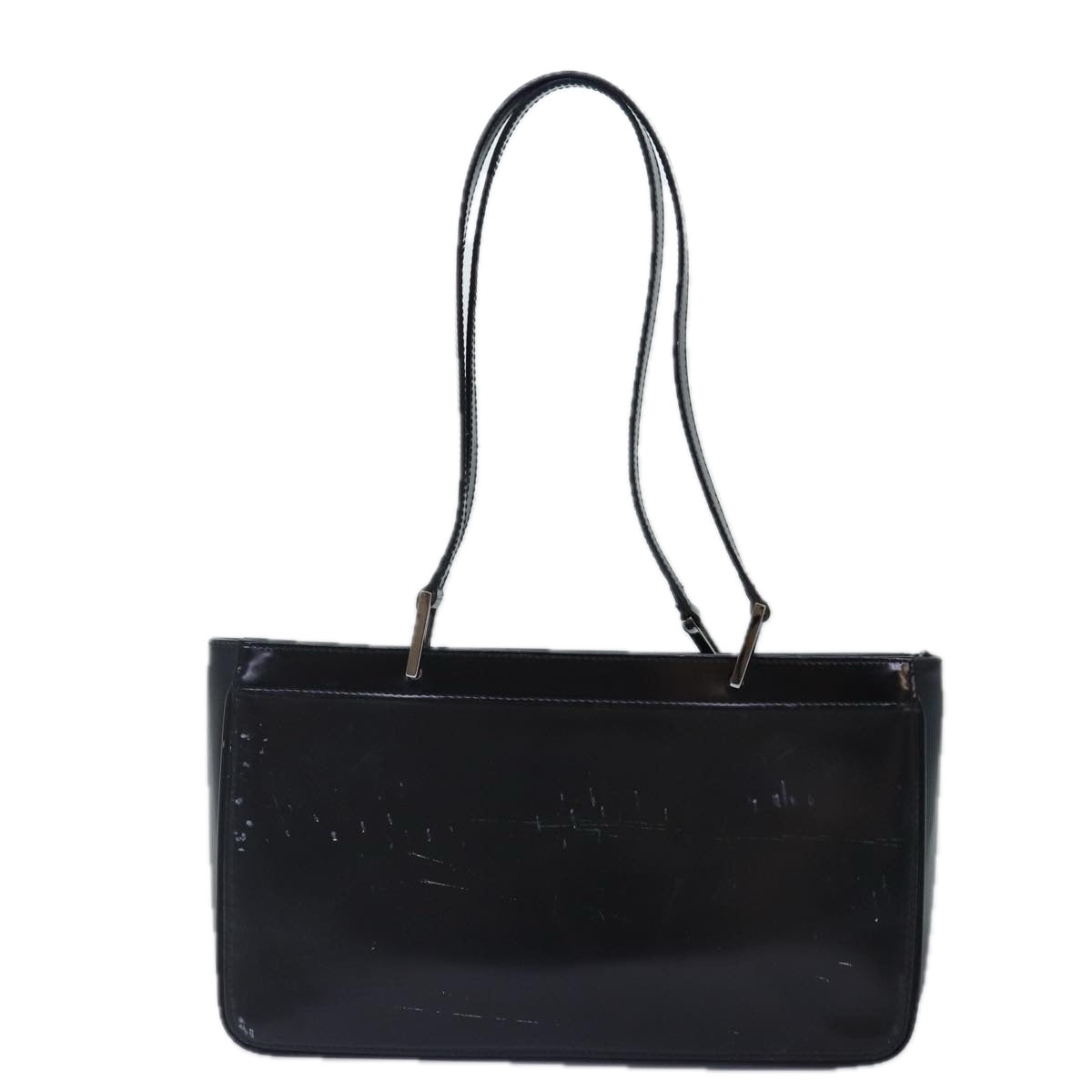 GUCCI Shoulder Bag Enamel Black Silver 002 1132 ep5243