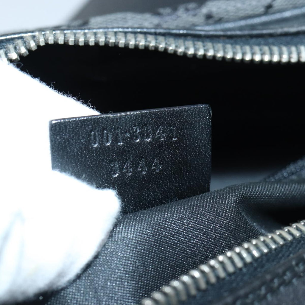 GUCCI GG Canvas Shoulder Bag Silver Black 001 3341 3444 ep5244