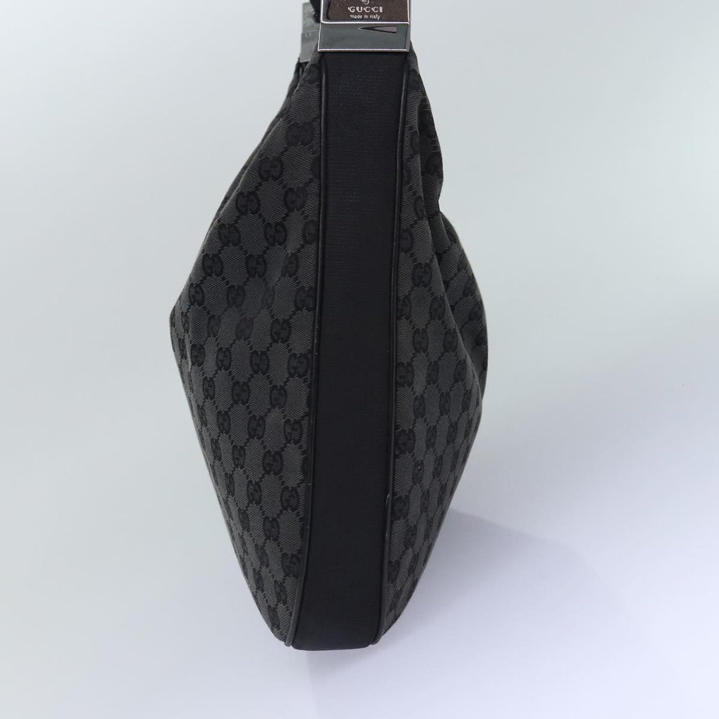 GUCCI GG Canvas Shoulder Bag Silver Black 001 3341 3444 ep5244