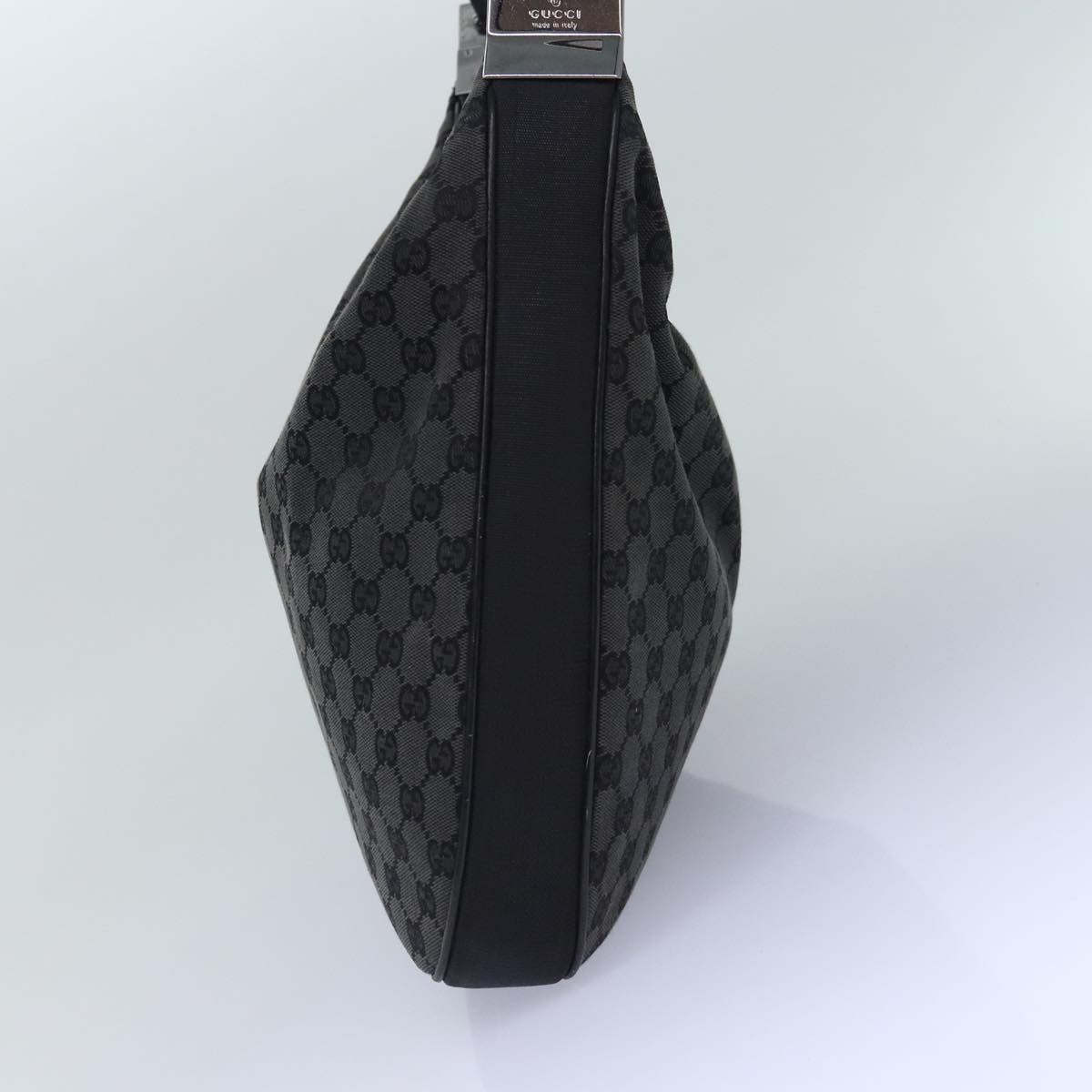 GUCCI GG Canvas Shoulder Bag Silver Black 001 3341 3444 ep5244