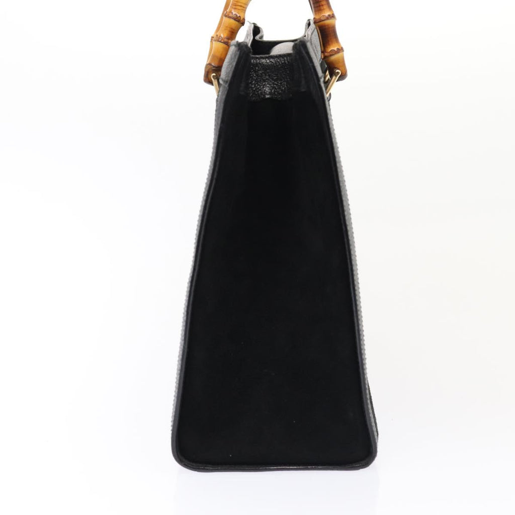 GUCCI Bamboo Hand Bag Suede Black Gold 002 2853 0260 0 ep5257