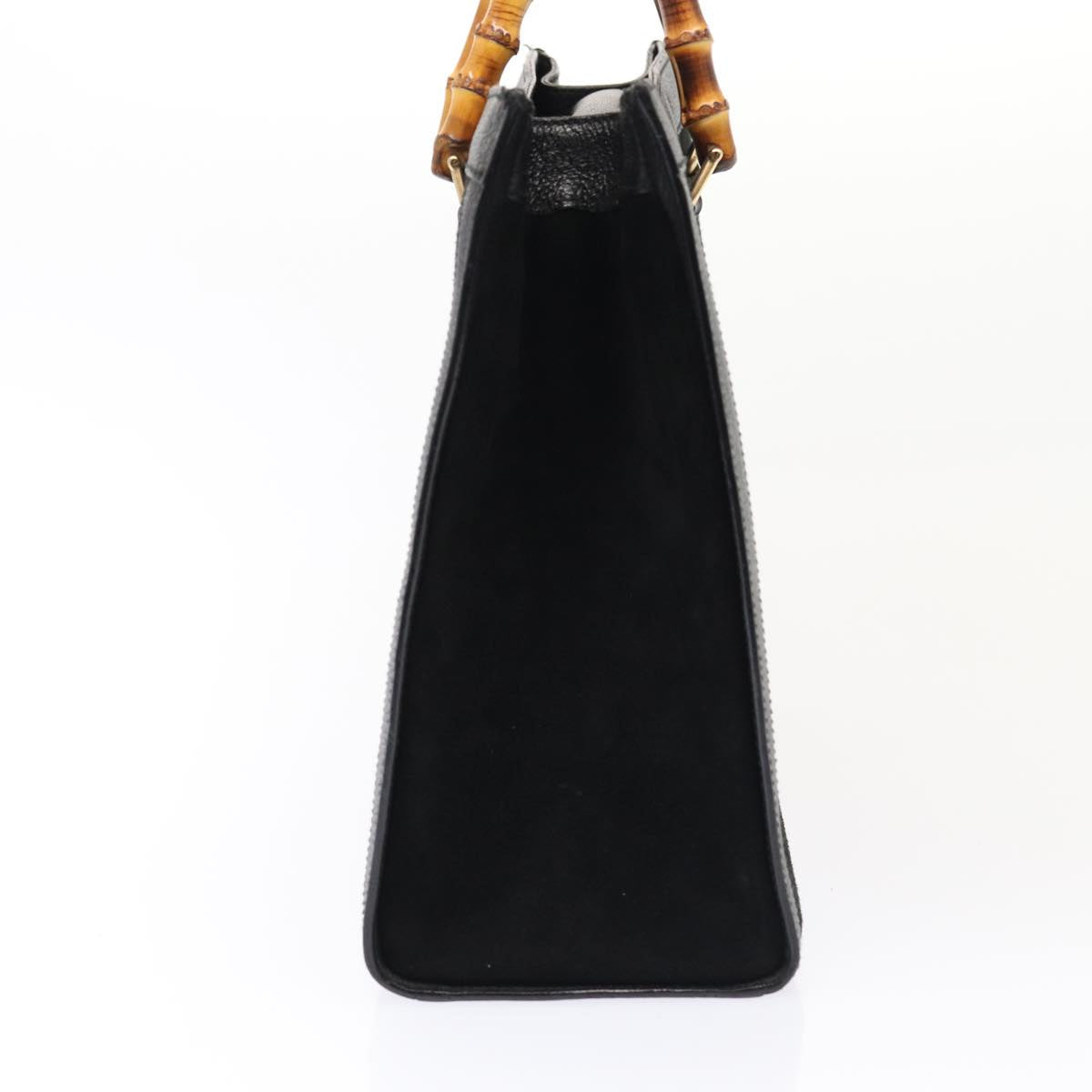 GUCCI Bamboo Hand Bag Suede Black Gold 002 2853 0260 0 ep5257
