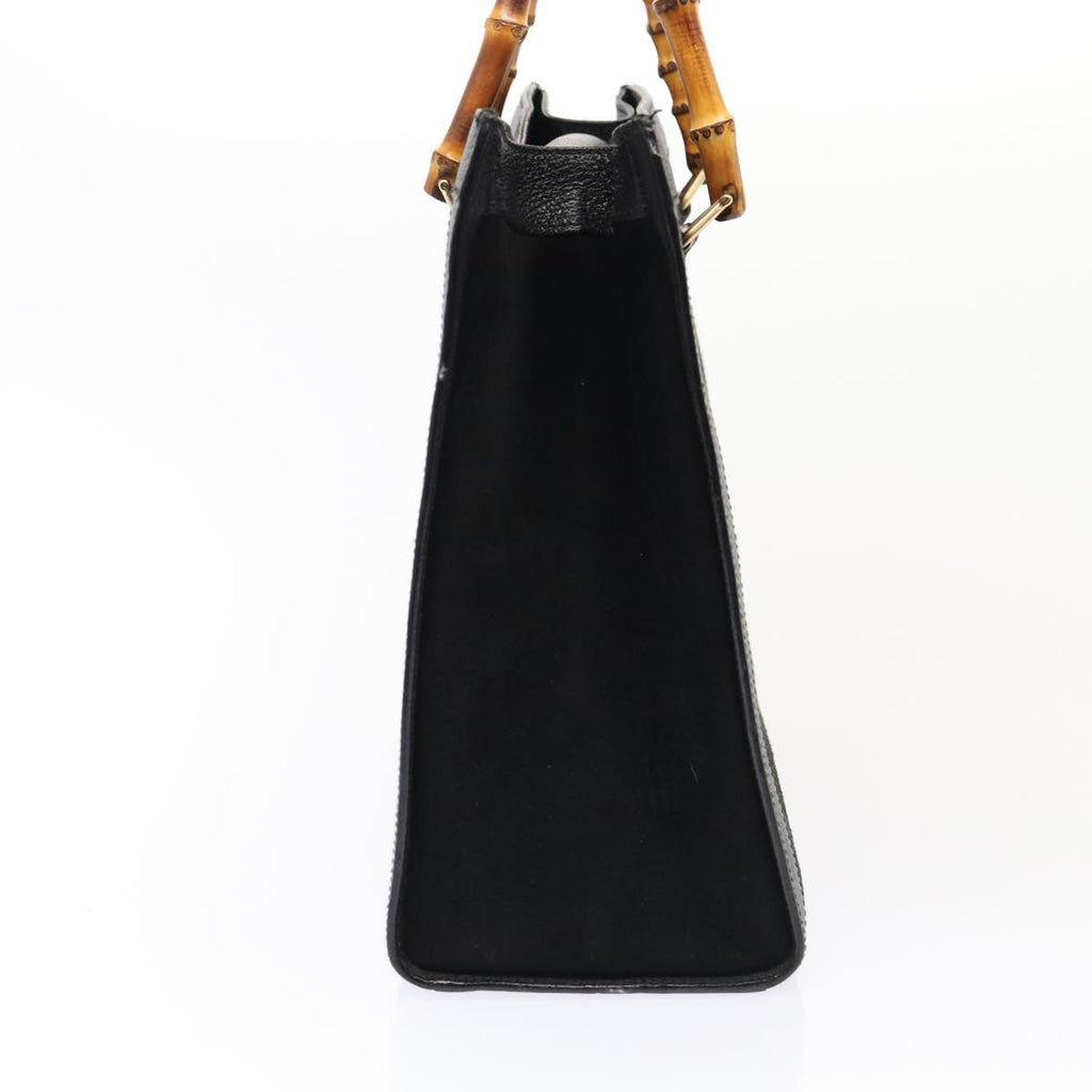 GUCCI Bamboo Hand Bag Suede Black Gold 002 2853 0260 0 ep5257