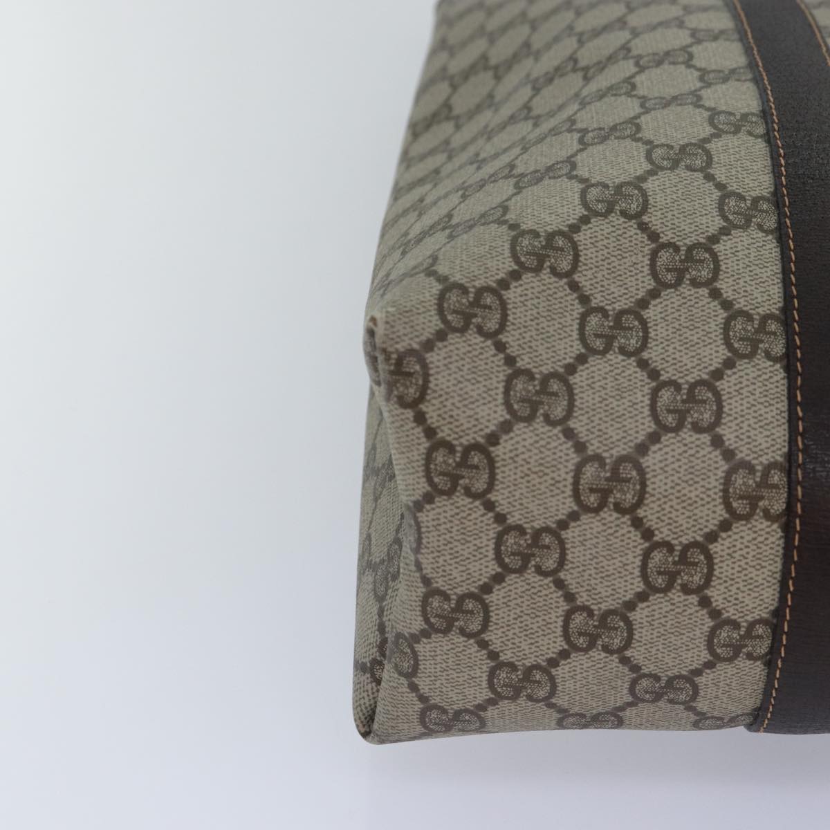 GUCCI GG Supreme Tote Bag PVC Leather Beige ep5258