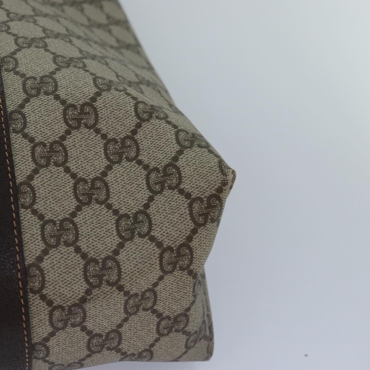 GUCCI GG Supreme Tote Bag PVC Leather Beige ep5258