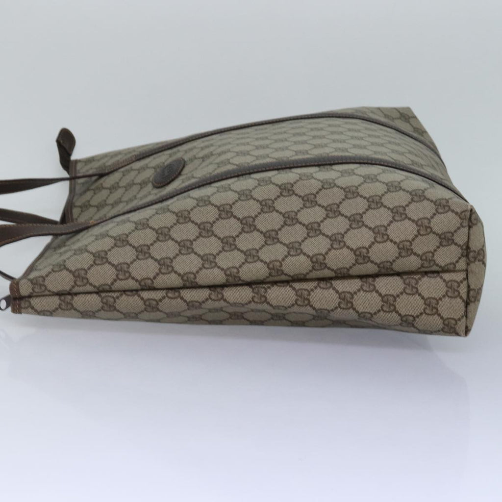 GUCCI GG Supreme Tote Bag PVC Leather Beige ep5258