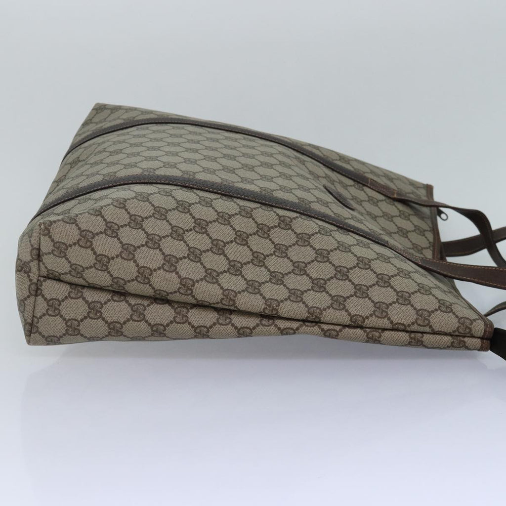 GUCCI GG Supreme Tote Bag PVC Leather Beige ep5258