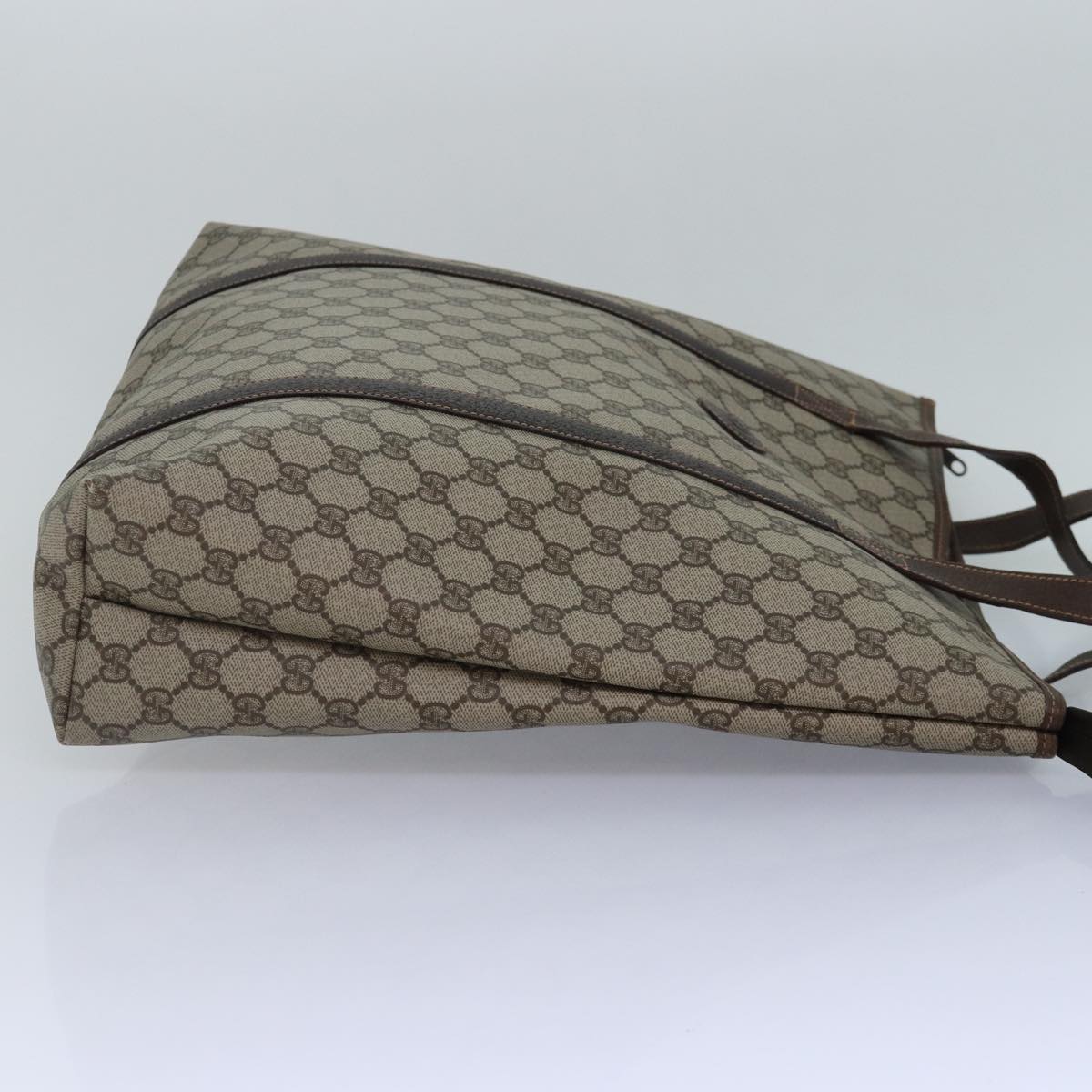 GUCCI GG Supreme Tote Bag PVC Leather Beige ep5258