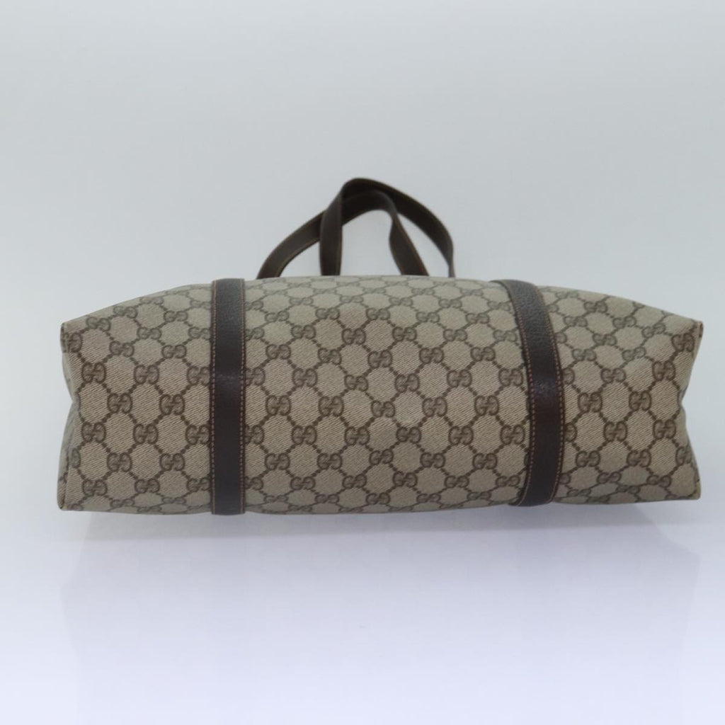 GUCCI GG Supreme Tote Bag PVC Leather Beige ep5258