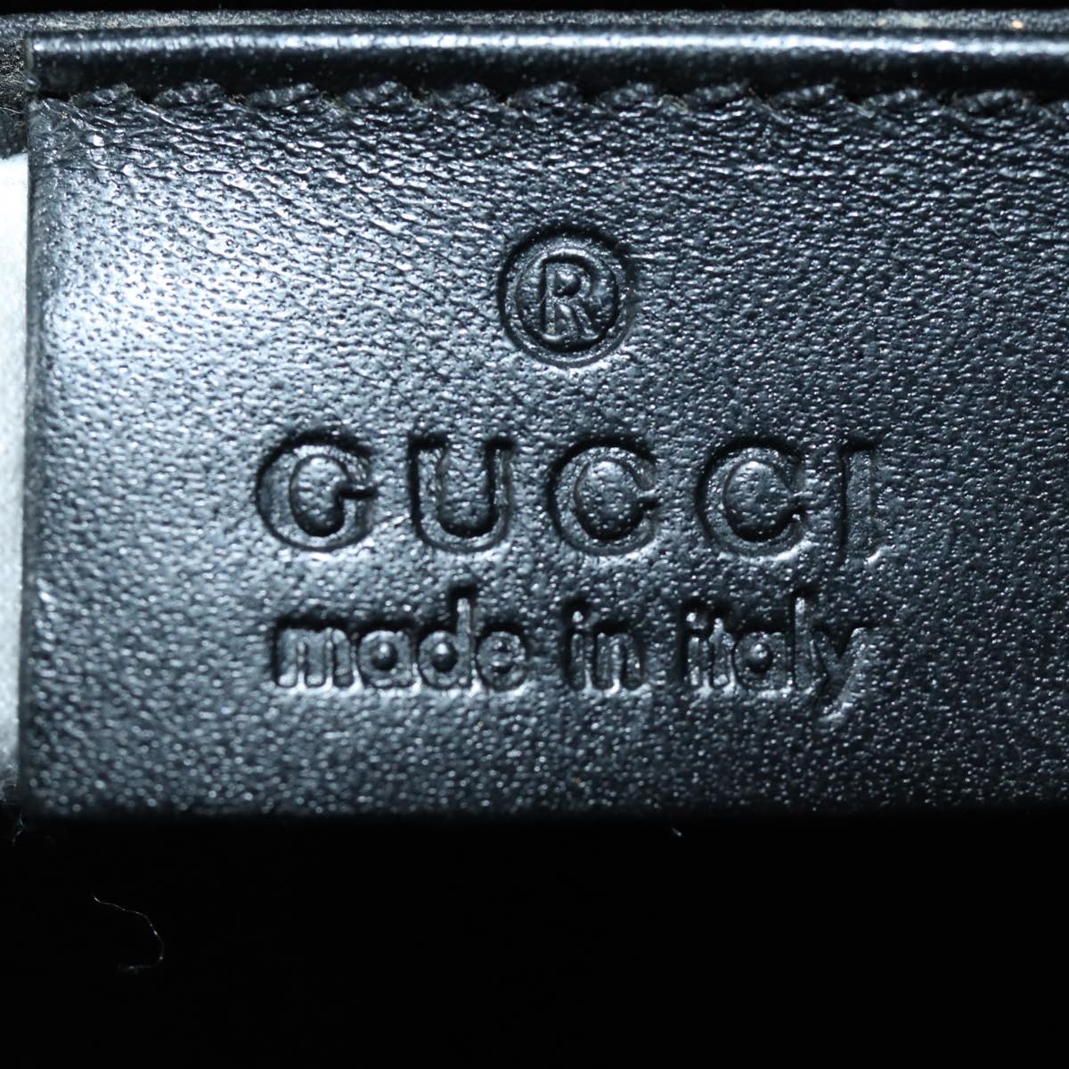 GUCCI Jackie Hand Bag Leather Black Silver 002 1064 3444 ep5262